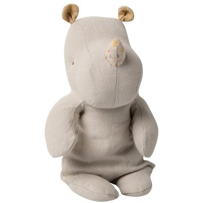 Peluche rhinocéros gris clair vintage small MAILEG
