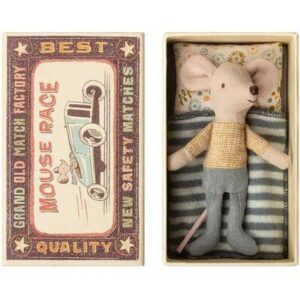 Boîte Allumettes Souris petit frère carreau MAILEG l www.little-home.fr Souris Mouse Boîte Enfant Maileg