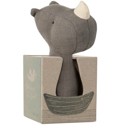 Hochet Eveil arche de Noé Rhinocéros MAILEG l www.little-home.fr Jouet Activité bébé Eveil Montessori