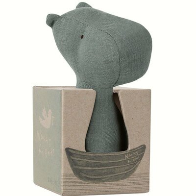 Hochet Eveil arche de Noé Hippopotame MAILEG l www.little-home.fr Jouet Activité bébé Eveil Montessori