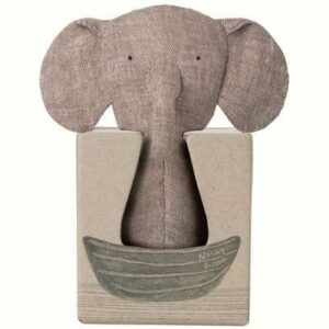 Hochet Eveil arche de Noé Noah éléphant MAILEG l www.little-home.fr Jouet Activité bébé Eveil Montessori