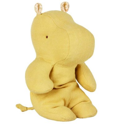Peluche hippoptame jaune yellow MAILEG doudou peluche hippo safari friends Maileg
