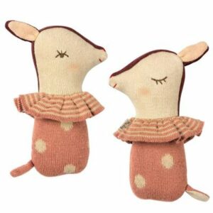 Hochet d'éveil Bambi Biche Rose MAILEG l www.little-home.fr Peluche Maileg