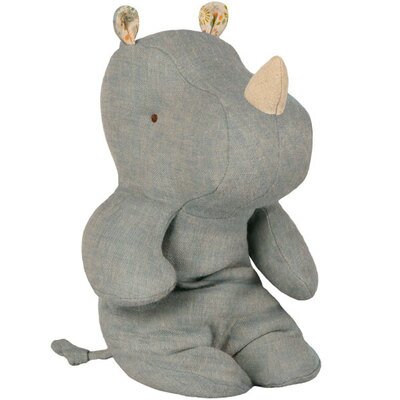 Peluche rhinocéros bleu chiné vintage small MAILEG