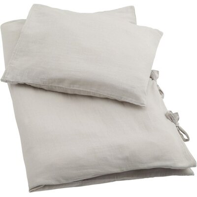 Parure de lit Rayrues gris coton BIO KONGES SLOJD l www.little-home.fr Linge de Lit Chambre Bébé Enfant