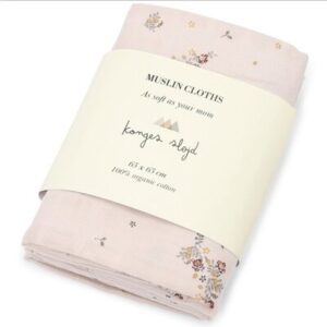 3 langes Nostalgie Blush BIO KONGES SLOJD www.little-home.fr toilette bébé
