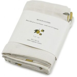3 langes Citron Lemon BIO KONGES SLOJD l www.little-home.fr toilette bébé