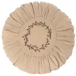 Coussin rond brodé - flowers MAILEG l www.little-home.fr Chambre enfant