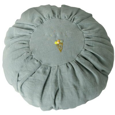 Coussin rond brodé - bleu fané MAILEG l www.little-home.fr Chambre enfant
