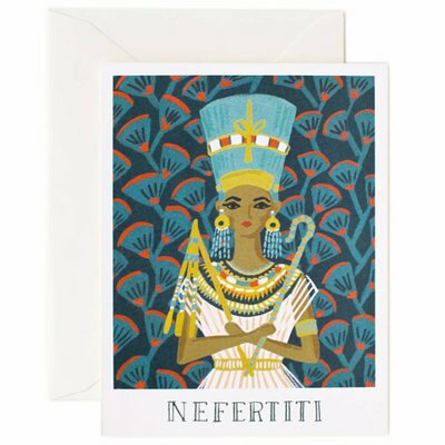 Carte de Voeux Reine Nefertiti Rifle Paper Co - les reines illustrées