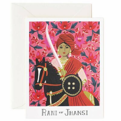 Carte de Voeux Reine Rani of Jhansi Rifle Paper Co - les reines illustrées