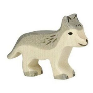 Figurine en bois, jouet en bois fait main - Loup HOLZTIGER l www.little-home.fr Figurines et jouets bois
