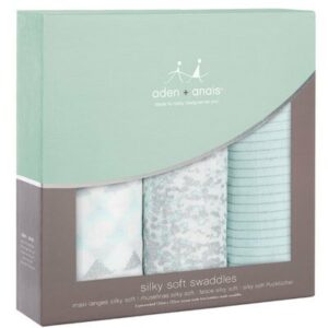 3 maxi-langes bambou skylight vert argent birch ADEN+ANAIS l www.little-home.fr Puériculture Naissance