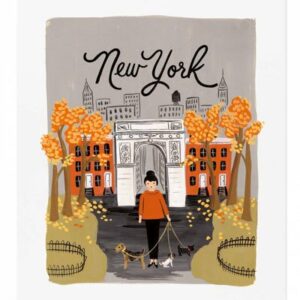 Affiche Automne à New-York RIFLE PAPER CO dessin Anna Bond ART