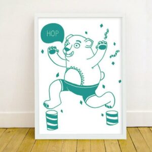 Affiche / Poster phosphorescent - Ours Grizzly OMY DESIGN & PLAY
