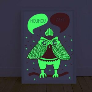 Affiche / Poster phosphorescent - Hibou Loula OMY DESIGN & PLAY