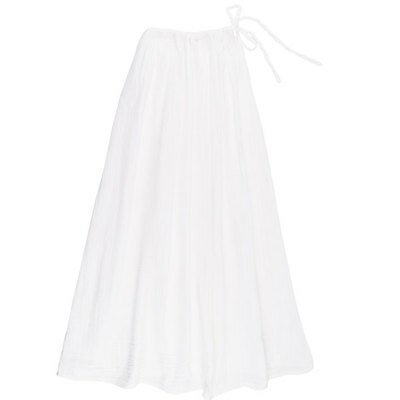Jupe longue Ava gaze coton Bio blanc NUMERO 74 l www.little-home.fr Jupe plage Mode Vêtements Femme N74