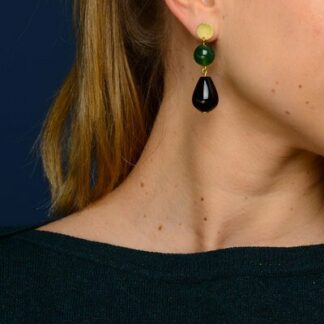Boucles d'oreilles Sutton jade agate TITLEE l www.little-home.fr or fin