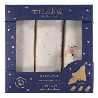 Langes Baby Love Nude Haiku Birds NOBODINOZ l www.little-home.fr Naissance