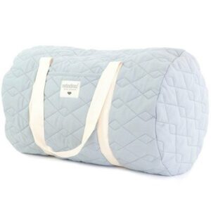 Sac Week-end ou Sac à langer Los Angeles bleu pastel riviera coton Bio NOBODINOZ l little-home.f