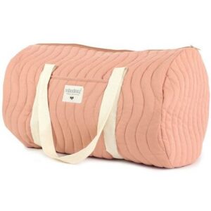 Sac Week-end ou Sac à langer Los Angeles rose dolce vita pink coton Bio NOBODINOZ l little-home.f