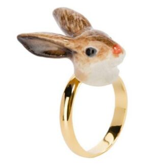 Bague ajustable Lapin Beige NACH BIJOUX