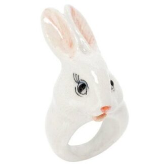 Bague Lapin blanc Lili NACH BIJOUX l www.little-home.fr Bijou Porcelaine femme Adolescente Paris