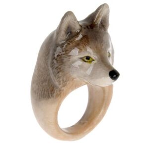 Bague Pocelaine Loup Wolf NACH BIJOUX l www.little-home.fr Bijou Femme Enfant Adolescente Paris