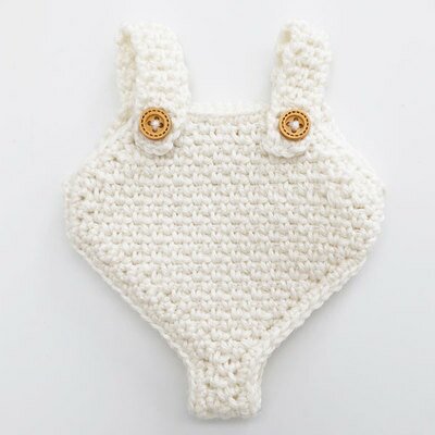 Barboteuse crochet Poupée Gordi blanc PAOLA REINA