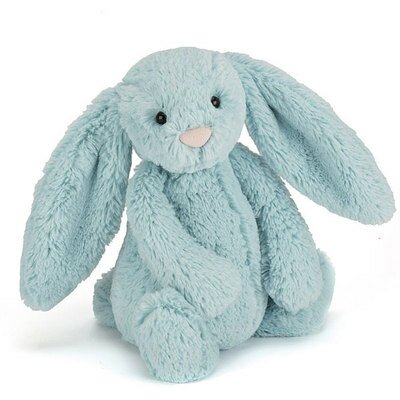 Peluche Lapin Bashful bleu aqua bunny JELLYCAT peluches doudous enfants naissance
