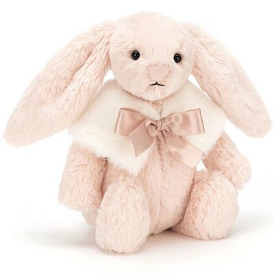 Peluche Lapin Bashful Bunny Snow Rose Noël JELLYCAT l www.little-home.fr doudou naissance peluche enfant