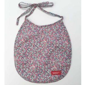 Bavoir enfant Fleurs liberty bleu gris BAKKER MADE WITH LOVE l www.little-home.fr Bavoir Repas Enfant