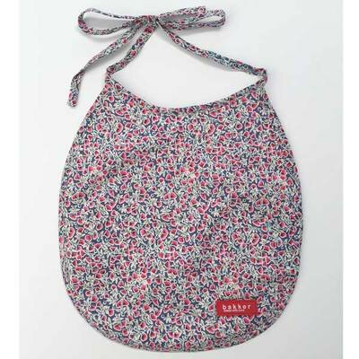 Bavoir enfant Fleurs liberty bleu gris BAKKER MADE WITH LOVE l www.little-home.fr Bavoir Repas Enfant