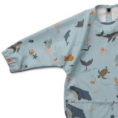 Bavoir Enfant déperlant Cape Merle Animaux Mer LIEWOOD www.little-home.fr