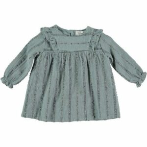 Robe rayures Lurex AMBER blanc écru BUHO l www.little-home.fr Robe bébé jusqu'à 2 ans Gaze coton rayures