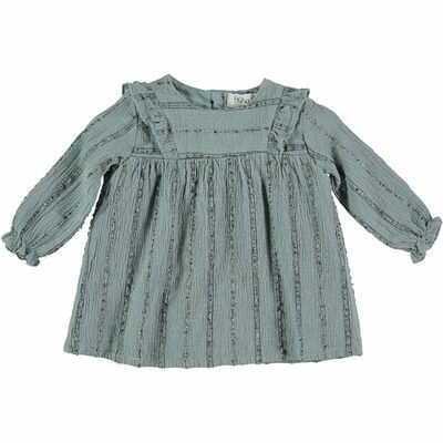 Robe rayures Lurex AMBER blanc écru BUHO l www.little-home.fr Robe bébé jusqu'à 2 ans Gaze coton rayures