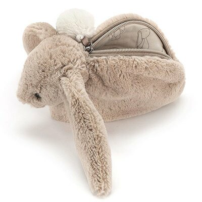 Trousse Pochette enfant lapin Bashful beige JELLYCAT