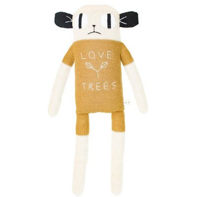 Peluche Doudou BIG Loris moutarde MAIN SAUVAGE l www.little-home.fr Poupée Peluche tricot retro vintage