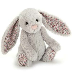 Peluche Lapin Bashful blossom gris JELLYCAT Liberty peluches enfants naissance