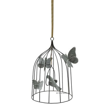 Cage à oiseau bohème ou volière à papillons M - gris clair NUMERO 74 l www.little-home.fr Mobile enfant