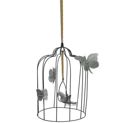 Cage à oiseau ou volière à papillons bohème L gris clair NUMERO 74 l www.little-home.fr Mobile naissance