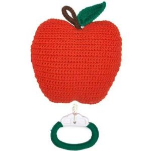 Pomme musicale orange ANNE-CLAIRE-PETIT l www.little-home.fr Jouet bébé en Tricot Crochet Design Evei