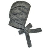 Bonnet béguin tricot rétro - gris TOCOTO VINTAGE