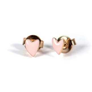 Boucles d'oreilles coeur rose poudre Grant LITTLE TITLEE l www.little-home.fr Bijoux Femme Enfant Ado
