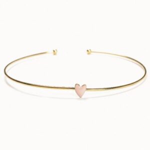 Bracelet Jonc coeur rose - Grant LITTLE TITLEE l www.little-home.fr Bijoux femme Adolescent Enfant
