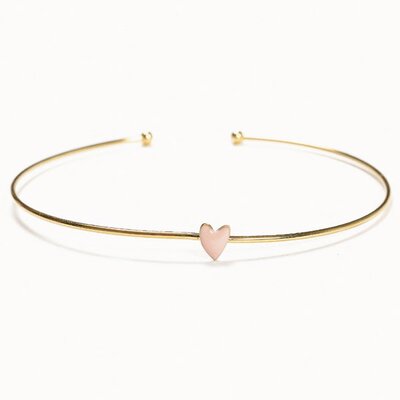 Bracelet Jonc coeur rose - Grant LITTLE TITLEE l www.little-home.fr Bijoux femme Adolescent Enfant