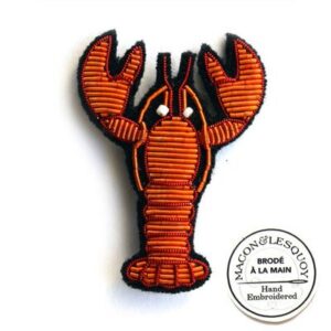 Grande broche Homard - orange MACON et LESQUOY