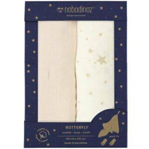 2 grands langes rose pastel NOBODINOZ l www.little-home.fr Bain Soin bébé