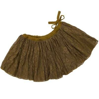 Jupe tutu dentelle fleurie Carolina - ocre NUMERO74 mode enfant bébé femme N74