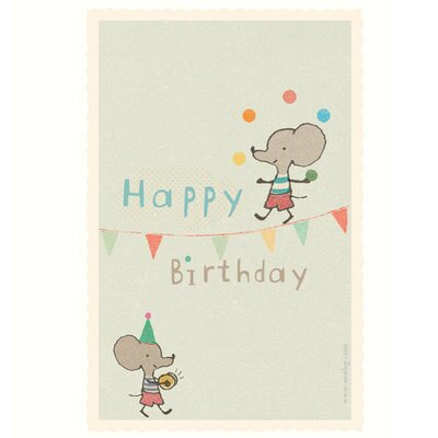 Carte anniversaire Joggler Mouse MAILEG Papeterie Carte de Voeux Naissance Enfant